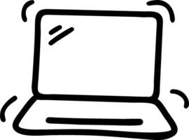 Doodle line icon of a briefcase concept as A simple doodle line icon of a briefcase representing business professionalism and organization ideal for business rel vector