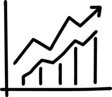 Doodle line icon of a briefcase concept as A simple doodle line icon of a briefcase representing business professionalism and organization ideal for business rel vector