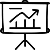 Doodle line icon of a briefcase concept as A simple doodle line icon of a briefcase representing business professionalism and organization ideal for business rel vector