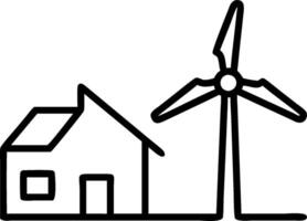 Eco friendly building and a wind turbine symbolizing sustainable architecture with ample space for text. concept as An eco friendly building and a wind turbine r vector