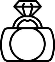 Engagement ring and box symbol with copy space for wedding tools concept as A wedding tools oriented engagement ring and box symbol with ample copy space ideal f vector