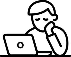 Entrepreneur looking at a failed product prototype appearing devastated concept as An entrepreneur in a casual outfit looking at a failed product prototype on a vector