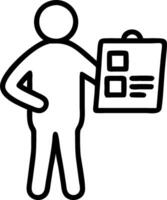Entrepreneur with a business plan and a vision board symbolizing dreams of business success with ample space for text. concept as An entrepreneur holding a busin vector