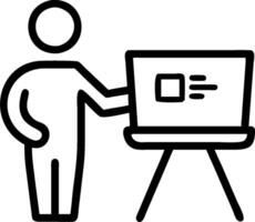 Entrepreneur with Laptop and Presentation concept as An image of an entrepreneur with a laptop and presentation set against a dreamy background offering ample sp vector