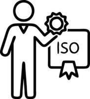 Environmental Auditor with ISO Badge and Inspection Report concept as An environmental auditor holding an ISO badge and an inspection report set against a dreamy vector