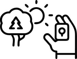 Environmental Activist with Smartwatch and Forest Regeneration in Tropical Rainforest concept as Mid shot of an environmental activist checking a smartwatch whil vector