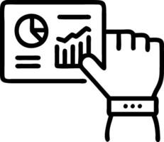 Environmental Economist with Smartwatch and Financial Data in Office concept as Mid shot of an environmental economist using a smartwatch to review financial dat vector