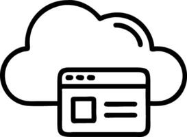 ERP dashboard and cloud icon with blank space for custom branding concept as A customizable ERP dashboard and cloud icon with blank space for adding custom brand vector
