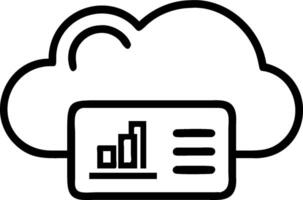 ERP dashboard and cloud icon with blank space for custom branding concept as A customizable ERP dashboard and cloud icon with blank space for adding custom brand vector