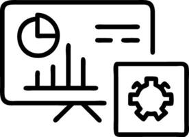 ERP interface and analytics icon with space for text on a blue background concept as A sleek ERP interface and analytics icon with ample space for text on a blue vector