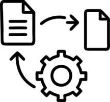 ERP icon and workflow automation symbol with copy space for infographics concept as An infographic ready ERP icon and workflow automation symbol with copy space vector