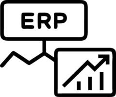 ERP system and analytics icon with space for text on a gray background concept as A sleek ERP system and analytics icon design with ample space for text on a gra vector