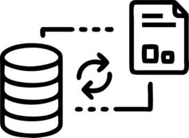 ERP system and database icon with copy space for software ads concept as A modern ERP system and database icon design with generous copy space perfect for enhanc vector