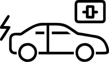 EV car with a charging indicator symbolizing energy status with ample space for text. concept as An EV car showing a charging indicator representing the energy s vector