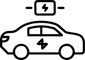 EV car dashboard and charging icon symbolizing technology and efficiency with ample space for text. concept as An EV car dashboard displaying a charging icon rep vector