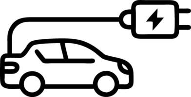 EV charger and a car symbol symbolizing connectivity and energy with ample space for text. concept as An EV charger and a car symbol representing the connectivit vector