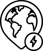 EV charger and a world map symbolizing global reach with ample space for text. concept as An EV charger and a world map representing the global reach and adoptio vector