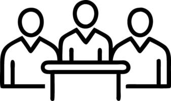 Executives in a board meeting discussing financial reports concept as A illustration of executives in a board meeting discussing financial reports utilizi vector