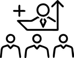 Executive Coach in Strategy Session concept as An executive coach discusses strategic planning and goal setting with senior managers in a boardroom. in Photo Sto vector