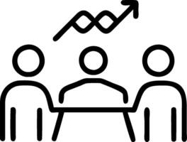 Executives in a board meeting discussing financial reports concept as A illustration of executives in a board meeting discussing financial reports utilizi vector