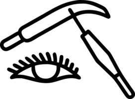 Eyebrow pencil and tweezers icon with copy space for cosmetic presentations concept as A visually appealing eyebrow pencil and tweezers icon with ample copy spac vector