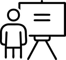 Facilitator with Flip Chart and Marker concept as An image of a facilitator with a flip chart and marker set against a dreamy background offering ample space for vector