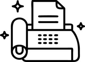 Fax Machine with Obsolete Certificate and Paper Roll concept as A fax machine with an obsolete certificate and paper roll set against a dreamy background offerin vector