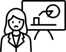 Female executive looking out of a window appearing thoughtful concept as A female executive standing by a large window looking out thoughtfully with a concerned vector