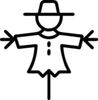 Field and Scarecrow concept as A half tone field with a scarecrow set against a dreamy background offering ample space for text or graphics symbolizing harvest a vector