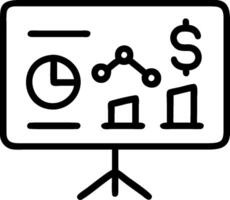 Financial analyst presenting data in a hybrid meeting concept as A financial analyst presenting data in a hybrid meeting with charts displayed in the office and vector