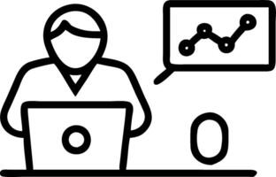 Financial Advisor with Charts and Screen Share concept as An image of a financial advisor with charts and screen share set against a whimsical background offerin vector