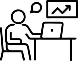 Financial Advisor with Charts and Screen Share concept as An image of a financial advisor with charts and screen share set against a whimsical background offerin vector