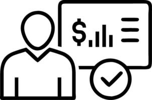 Financial Analyst with Laptop and Data in High Tech Office concept as Long shot of a financial analyst with a laptop and data in a high tech office. The setting vector
