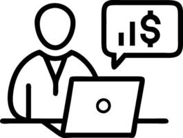 Financial Consultant with Smart Glasses and Financial Analysis in Futuristic Office concept as Mid shot of a financial consultant wearing smart glasses while per vector