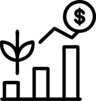 Financial growth icon with copy space on white background concept as A illustration of a financial growth icon with ample copy space on a white background vector