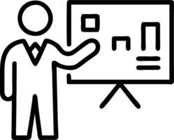 Financial Planner with Digital Chart and Clients in High Tech Office concept as Mid shot of a financial planner presenting a digital chart to clients in a high t vector