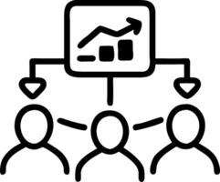 Financial team collaborating on budget planning concept as A illustration of a financial team collaborating on budget planning using charts and digital to vector