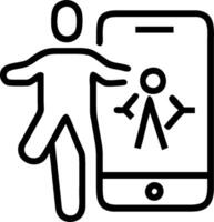 Fitness Tracking Apps concept as Individuals using fitness tracking apps to monitor physical activity and health metrics for lifestyle improvement. in Photo Stoc vector