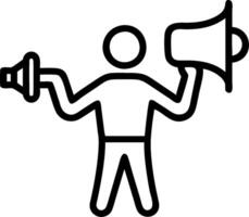 Fitness Trainer with Dumbbell and Loudspeaker concept as An image of a fitness trainer with a dumbbell and loudspeaker set against a whimsical background offerin vector