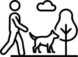 Foggy Morning Dog Walk concept as A morning walk with a dog through a foggy neighborhood park ideal for reflection and companionship. in Photo Stock Concept vector