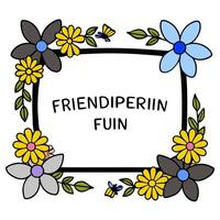 Flowers and Butterflies Border with Friendship Forever Wording concept as A charming border frame featuring flowers and butterflies symbolizing growth and beauty vector