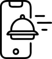 Food delivery icon with copy space on white background concept as A illustration of a food delivery icon with ample copy space on a white background perfe vector