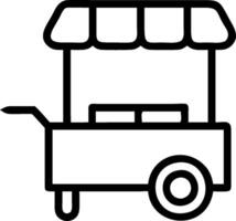Food cart and neon sign symbol with copy space for market guides concept as An artistic rendering of a food cart and neon sign symbol with spacious copy space su vector