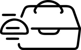 Food delivery icon with copy space on white background concept as A illustration of a food delivery icon with ample copy space on a white background perfe vector
