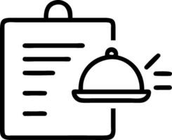 Food delivery icon with copy space on white background concept as A illustration of a food delivery icon with ample copy space on a white background perfe vector