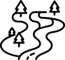 Forest and River concept as A half tone forest with a winding river set against a dreamy background offering ample space for text or graphics symbolizing peace a vector