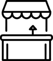 Food stall and neon lights icon with copy space for market presentations concept as A visually appealing food stall and neon lights icon with copy space designed vector