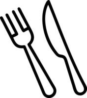 Fork and knife icon with copy space on white background concept as A illustration of a fork and knife icon with ample copy space on a white background per vector