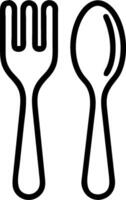 Fork and spoon illustration with space for text and graphics concept as An illustrative fork and spoon design featuring ample space for both text and graphics pe vector