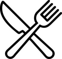 Fork and knife crossed icon with space for text and graphics on a blue background concept as A modern fork and knife crossed icon design featuring space for both vector